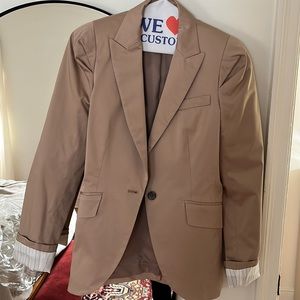 Club Monaco | Tan blazer | Single button | Size 0